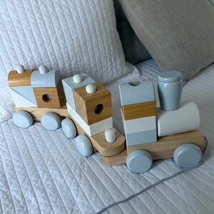 Melissa & Doug Jumbo Wooden Block Train Toy